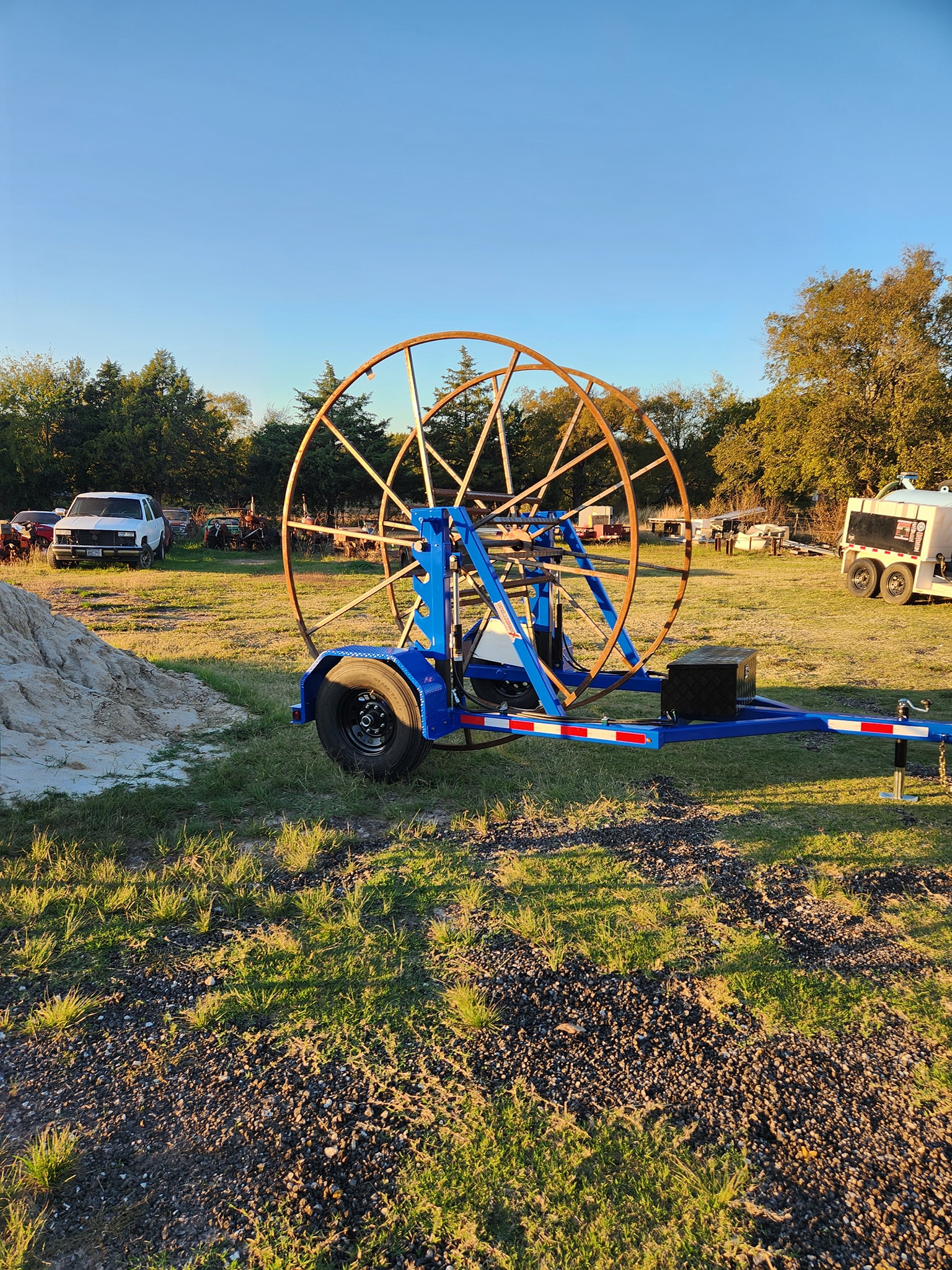 Blue Cable Reel Trailer