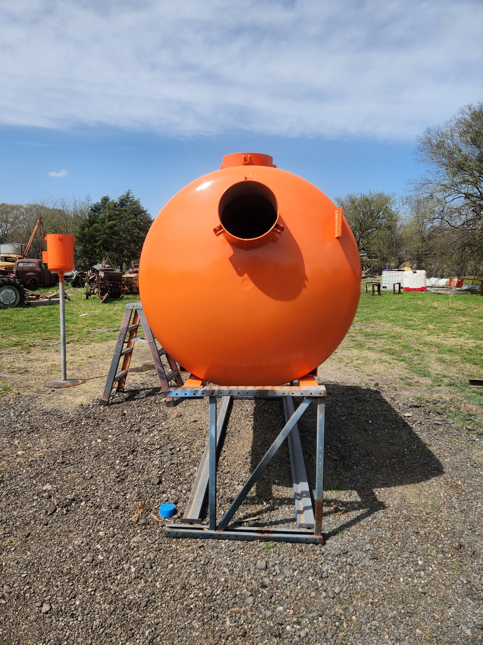 Orange-Gray Vacuum Trailer
