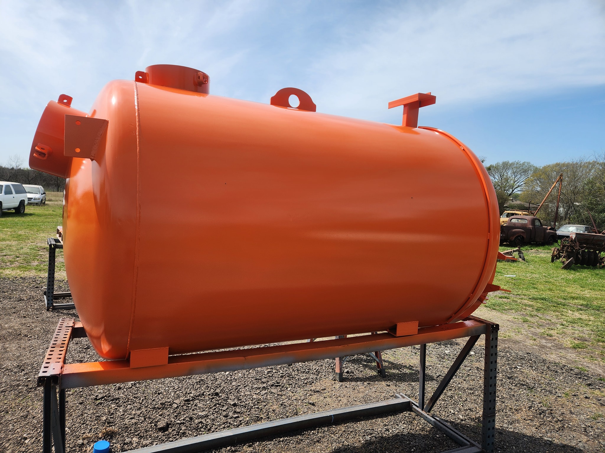 Orange-Gray Vacuum Trailer