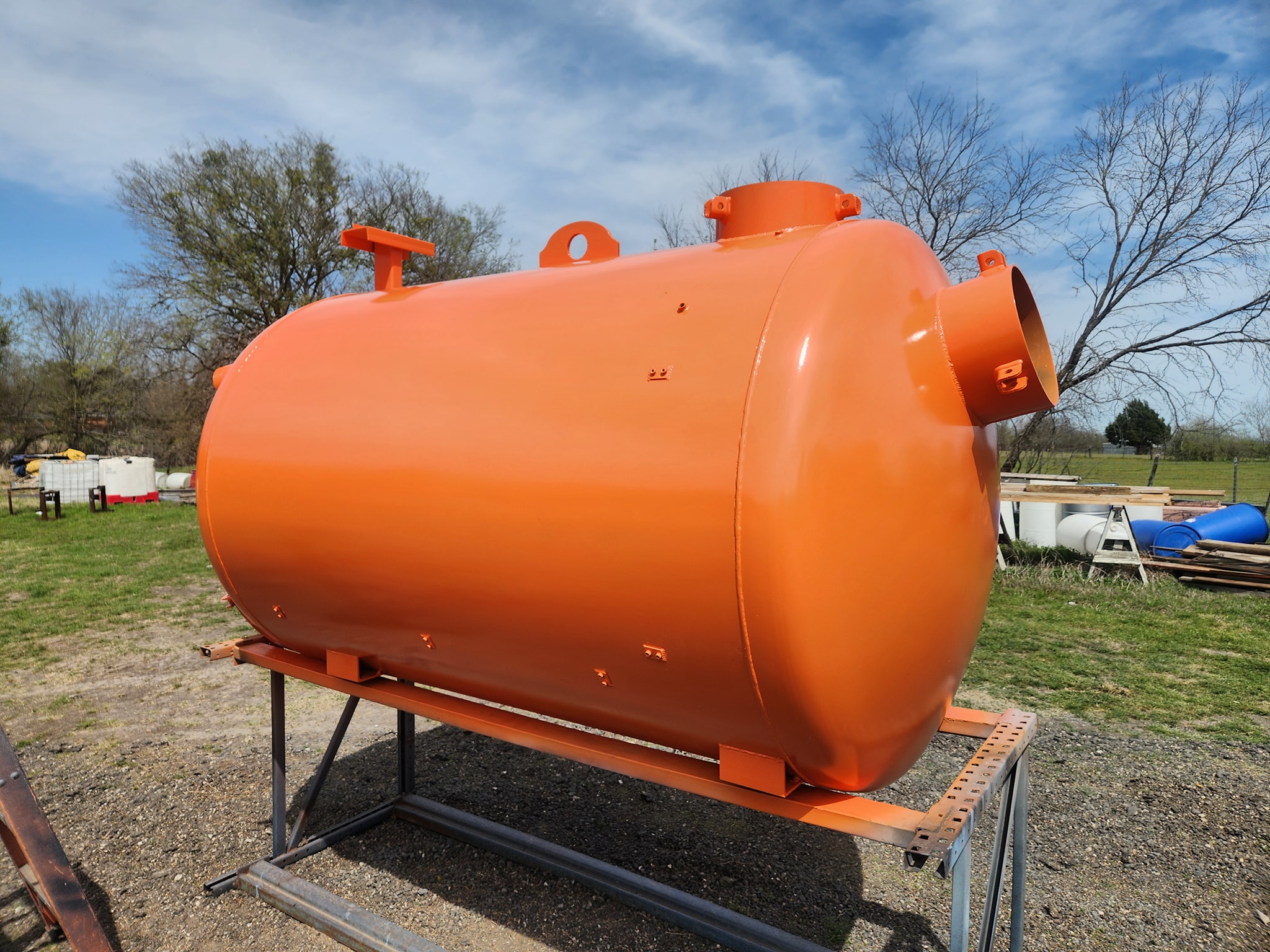 Orange-Gray Vacuum Trailer