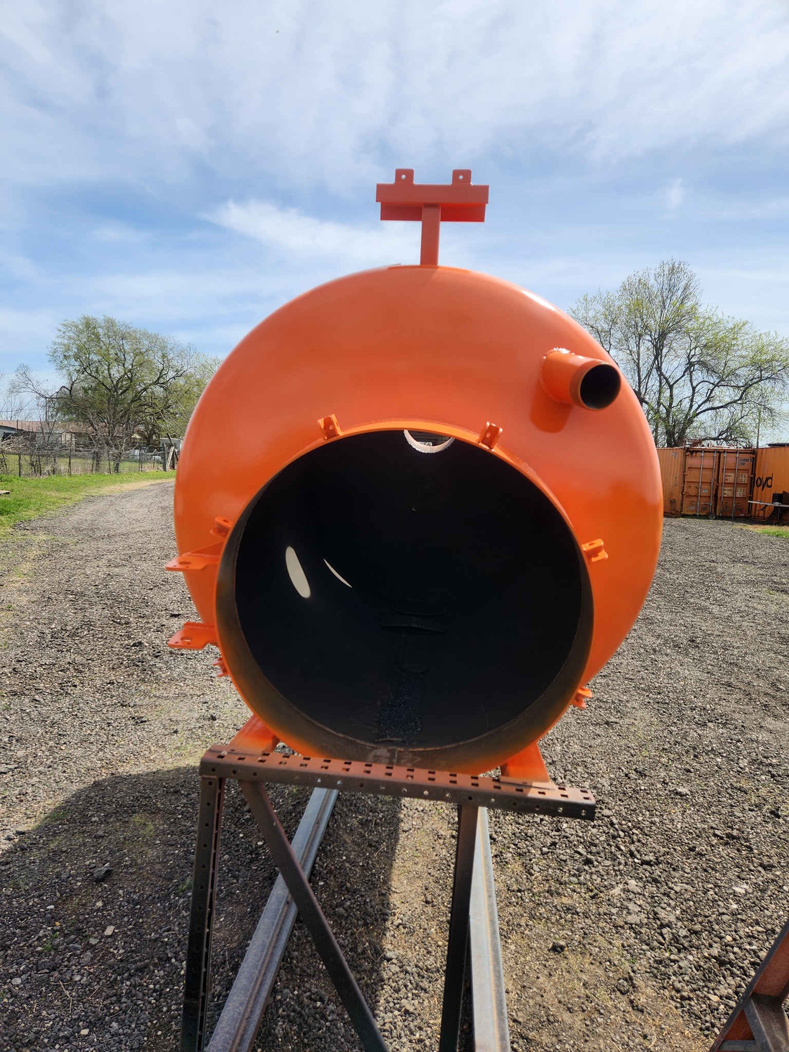 Orange-Gray Vacuum Trailer